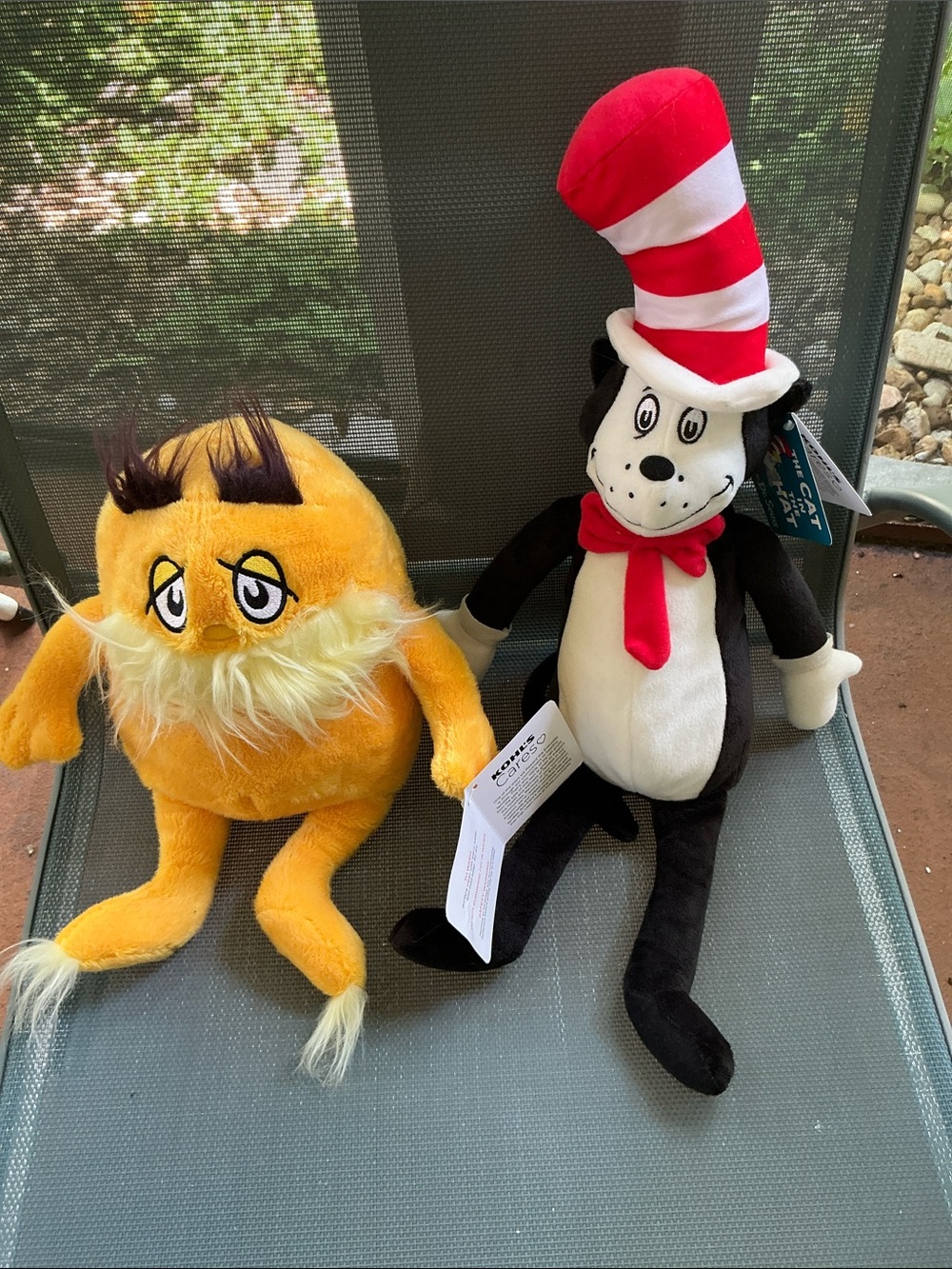 Dr Seuss “The zLorax” and Dr Seuss Cat in the Cat Stffed Animals NEW